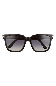 These boldly squared-off sunglasses are highlighted with T-hardware at the temples and fitted with lightweight, shatter-resistant CR-39 lenses. 100% UV protection CR-39 lenses Plastic Made in Italy Black Sunglasses Women, Tom Ford Sunglasses Women, Ray Ban Sunglasses Women, Black Sunglasses Square, Tom Ford Eyewear, Tom Ford Sunglasses, Havana Brown, Womens Toms, Eyewear Womens