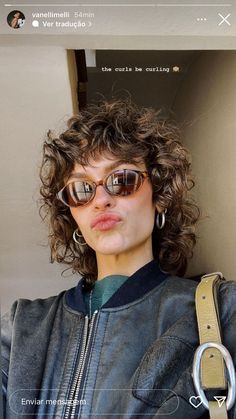 Female Curly Mullet, 70s Perm, Mullet Curly Hairstyle Women, Curly Hair Alternative, Short Curly Mullet Women, Short Curly Wolf Cut With Bangs, Short Curly Mullet Hairstyle Women, Short Cut Curly Hair, Curly Short Hair Women