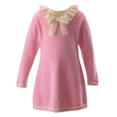 Pink Boucle Sparkle Dress Rachel Riley US Princess Dress Fairytale, Flower Girl Outfits, Frill Collar, Nautical Dress, Long Knit Cardigan, 1st Birthday Outfits, Pink Knit, Boucle Fabric, Frill Dress