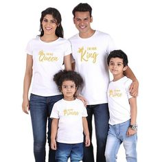 Summer mother and daughter clothes family matching outfits mommy and me look tshirt father mom son baby clothing King Queen Mother Daughter Outfits, Mommy And Me Dresses, Newborn Boy Clothes, Family Matching Outfits, Funny Baby Onesies, Matching Tees, Funny Mom Shirts, Boys Romper, Girl Onesies