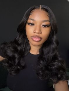 Pretty Girl Aesthetic, Sew In Hairstyles, Smink Inspiration, Hair Twist Styles, Pretty Braided Hairstyles, Dope Hairstyles, Middle Part, Baddie Hairstyles, Wig Styles