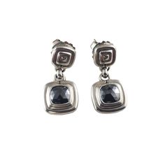 Vintage John Hardy Sterling Silver and Hematite Dangle Earrings- These elegant earrings by John Hardy each feature one faceted hematite stone (7 mm x 7 mm) set in beautifully detailed sterling silver.  Push back closures. Size:  28 mm x 13 mm Weight:  5.7 dwt. /  8.8 gr. Stamped: 925  John Hardy Hallmark  Very good condition, professionally polished. Will come packaged in a gift box or pouch (when possible) and will be shipped U.S. Priority Mail Insured. DV073123/17KC180 John Hardy Jewelry, Hematite Stone, John Hardy, Elegant Earrings, Sterling Silber, Priority Mail, Hallmark, Jewelry Earrings Dangle, Vintage Jewelry