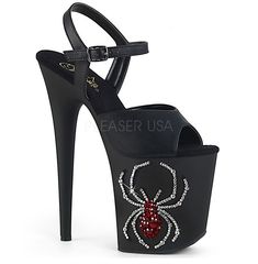 Spider Applique, Rhinestone Spider, Crazy Heels, High Platform Shoes, High Heel Stiefel, Trendy Heels, Ellie Shoes