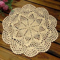 PRICES MAY VARY. Material - Cotton, washable and reusable Handmade knitted lace and flower shape design in medium size - Harmonious with larger dishes or other tabletop items Use as placemats or ideal for dressing up your serving tray Includes 4 pieces Size: 25 x 25 cm / 10 x 10 inch (L x W); Dimensions may vary slightly within 8 % due to its nature of hand crochet process With this handmade knitted lace and flower shape design, kilofly Crochet Cotton Lace Table Placemats Doilies in Roma series Crochet Lace Doily, Crochet Coaster Pattern, Pineapple Crochet, Placemats Patterns, Lace Table, Table Placemats, Coaster Design, Lace Doilies, Crochet Round