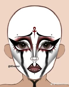 Halloween Sfx, Drawing Makeup, Trad Goth Makeup, Makeup Charts, Face Charts, Makeup Face Charts, Face Art Makeup