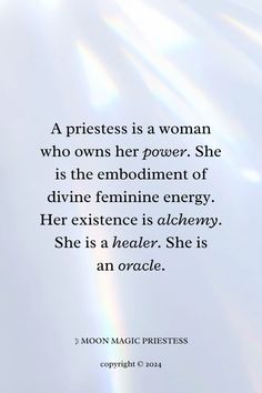 a woman who owns her power she is the embodiment of divine feminine energy