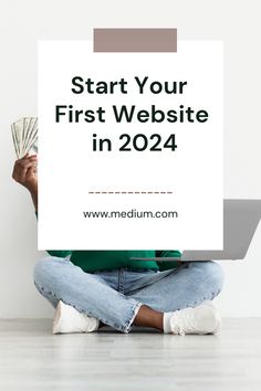 a woman sitting on the floor with her laptop and money in front of her