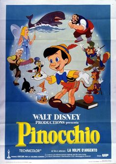 a movie poster for pinocchio