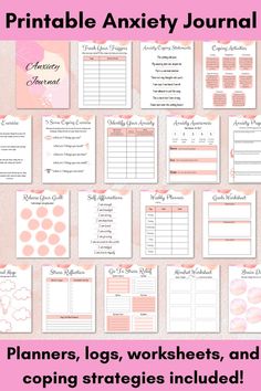 the printable worksheet for plannering and coping