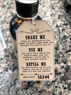 a bottle with a label that says shake me use me reptile me on it