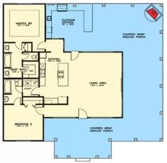 the floor plan for an apartment with two bedroom and one bathroom, including a living room