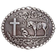 M&F 37374 Praying Cowboy w/Cross & Horse Belt Buckle Country Belt Buckles, Cowboy Prayer, Cowboy Cross, Country Belts, Cowboy Buckle, Cowboy Belt Buckles, Cowgirl Belts, Buckle Outfits, Cowgirl Bling