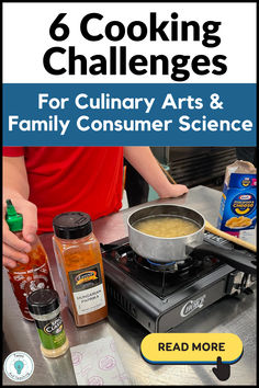 family consumer science Cooking Stem Activities, Cooking Challenge Ideas, Cooking Class Ideas, Homeschool Cooking, Culinary Classroom, Family Consumer Science, Teaching Kitchen, Ideas For Food, Basic Food