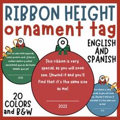 an ornament tag for spanish and spanish