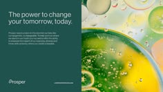 the power to change your tomorrow today brochure is displayed in green and yellow