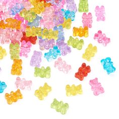 PRICES MAY VARY. Detailed Size: You will receive 200pcs beads in total. These acrylic bear beads are 12x8x6mm; Hole diameter: 1.6mm. Material Information: These cute transparent beads are made of high quality acrylic material. They are also well made with mixed color and smooth surface. Dazzling in Appearance, durable to use, light in weight and comfortable to wear, what you'd call memorable!!! Wide Usage: Ideal for necklace, bracelet, earring, hair pin making, phone lanyard wrist strap, key cha Fashion Beads, Bear Necklace, Bracelets Diy, Diy Rings, Gummy Bear, Resin Charms, Acrylic Charms, Accessories Diy Jewelry, Diy Bracelet