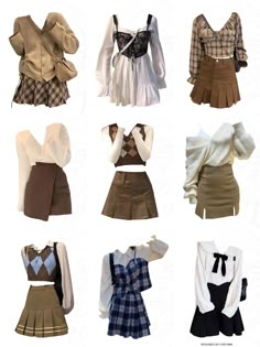 Brown Outfit Ideas Color Combos, Tops For College Wear, Light Academia Outfit Winter, Bakery Outfit, Choose Ur Outfit, Romantic Academia Outfits, Layering Tops