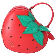 Kate Spade 3D Strawberry Crossbody Puffy Summer Berry Leather Bag Novelty Size: one size.  Color: Red.  Gender: female.  Age Group: adult. Kate Spade Novelty Bags, Strawberry Boutique, Strawberry Purse, 3d Strawberry, Strawberry Bag, Funky Purses, Unusual Handbags, Clothing Board, Novelty Purses