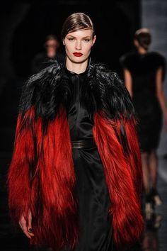 Reem Acra - Ready-to-Wear - Fall-winter 2013-2014 2014 Runway, Reem Acra, Pre Fall, Jon Snow, Eyebrows, Fur Coat, Porter, Ready To Wear