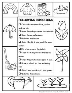 a printable worksheet with pictures of different things to do in the garden