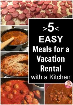 five easy meals for a vacation rental with a kitchen