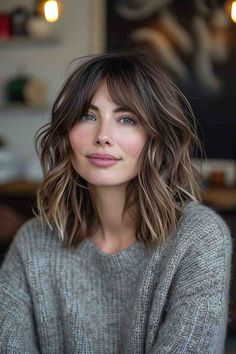 Fall Hair Cuts, Hair 2024, Shoulder Length Hair Cuts, Beauty Inspo, Balayage Brunette, Haircut And Color, Hair Stuff, Long Bob, Hair Game