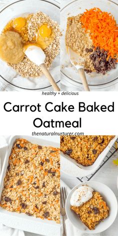 carrot cake baked in an oatmeal dish