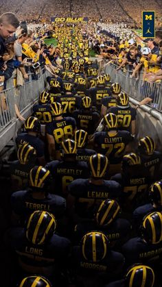 the football team is lined up for their game