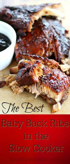 the best baby back ribs in the slow cooker are easy to make and delicious