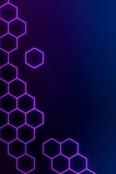 an abstract background with hexagonal shapes in purple and blue