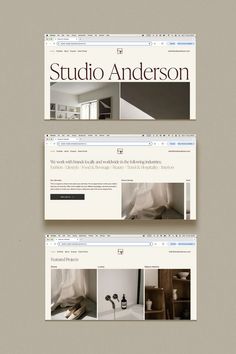 two pages from the studio anderson website