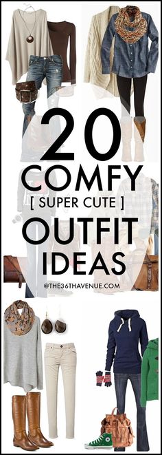 Fall Fashion - 20 Fashion Outfits that you can put together with cardigans, jeans, sweaters, and jackets that you may already have inside of your closet. These are super cute , easy, and comfortable fall outfit ideas! Comfortable Fall Outfits, Cute Outfit Ideas, Best Casual Outfits, Mode Casual, Outfit Combinations, Cute Outfit, Looks Style