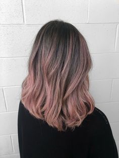 Pastel Pink Balayage, Rose Gold Hair Brunette, Pink Balayage, Balayage Ombré, Balayage Hair Dark, Quartz Pink, Brunette Balayage Hair, Balayage Hair Blonde, Hair Color Pink