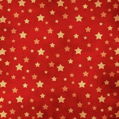 a red background with gold stars on the top and bottom half, all in different sizes