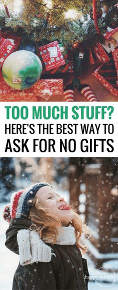 If your kids already have too much stuff, here's the best way to politely request no Christmas gifts this year...without offending anyone! This is perfect for families who are striving for a minimalist Christmas with a focus on experience gifts and non-toy gifts. Great tips for talking to grandparents and extended family about skipping gifts this holiday season! #christmasgifts #minimalist #simpleliving Safety Rules For Kids, Too Much Stuff, Rules For Kids, Alternative Gifts, Diy Gifts For Kids, Extended Family, Family Christmas Gifts