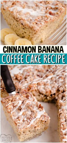 this cinnamon banana coffee cake recipe is delicious and easy to make