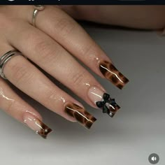 Autumn Square Nails, November Nails Square, November Autumn, Tapered Square Nails, November Nails, Diy Acrylic Nails, Nail Design Inspiration, Nails Square, Neon Nails