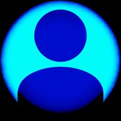 a blue and black circle with two circles in the center, on a black background