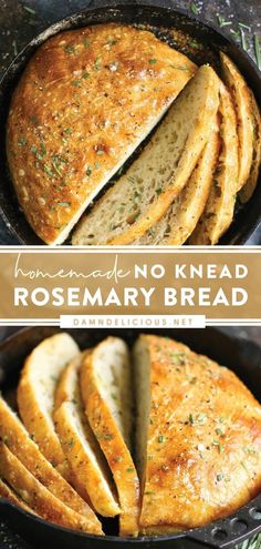 NO KNEAD ROSEMARY BREAD No Knead Rosemary Bread, Rosemary Bread Recipe, Homemade Bread Recipe, Homemade Bread Recipes Easy, Cheap Recipes, Homemade Bread Easy, Best Bread Recipe, No Knead