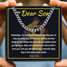 son necklace | mother and son necklace Mother Son Necklace, Son Necklace, Meaningful Necklace, To My Son, Mother Son, Whole Heart, Son Gift, Unique Necklace, Get Excited