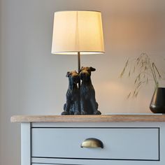 Playful Black Dog Table Lamp – Unique Design & Cozy Glow - Decor interiors Resin Fabric, Dog Table, Bathroom Candles, Lounge Lighting, Resin Sculpture, Table Lamps For Bedroom, Black Table Lamps, Natural Fabric, Interior Trend