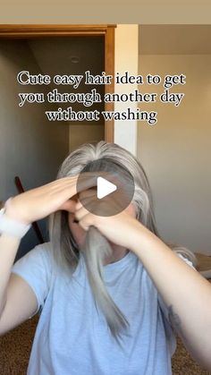 Gray Hair Dos, Hair Styles For Short Layers, Out Of Your Face Hairstyles Long Hair, Fun Casual Hairstyles, Shoulder Hair Styles Ideas, Medium Hair Styles Tutorials, Medium Hairdo Women, Hair Out Of The Face, Hide Roots Hairstyles