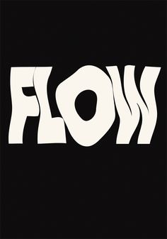 the word flow written in white on a black background