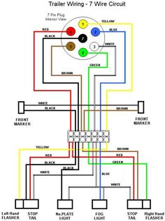 the wiring diagram for a trailer that has two lights and one light switch on it