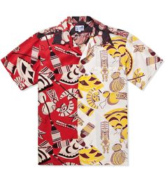 Crazy O. Patterned Crazy Rayon Aloha Shirt Tropic Thunder, Tropical Shirt, Printed Clothing, Tropical Shirts, Aloha Shirt, Hawaiian Shirts, Formal Looks, Collar Shirt, Summer Shirts