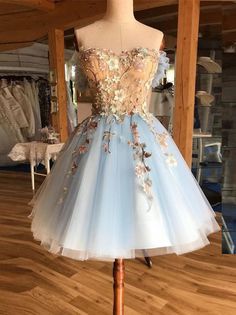 Cute tulle lace short prom dress, tulle lace homecoming dress · of girl · Online Store Powered by Storenvy Light Blue Homecoming Dresses, Light Blue Homecoming Dress, Sweetheart Homecoming Dress, Tulle Homecoming Dress, Blue Homecoming Dresses, Cocktail Sauce, 파티 드레스, Prom Dresses For Teens, Cute Prom Dresses