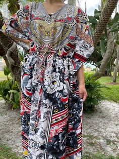 Bohemian Maxi-length Kaftan For Resort, Cotton Maxi Kaftan For Beach Cover-up, Velvet Caftan, Bohemian Kaftan With Vibrant Print For Beach Cover-up, Bohemian Block Print Kaftan For Beach Cover-up, Caftan Dresses, Bohemian Embroidered Kaftan Beach Cover-up