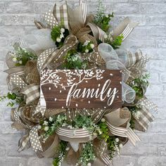 a wreath with the word family on it