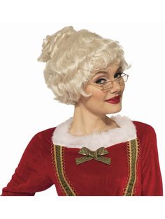 You can make Christmas extra special for every kid in your family when you put on this Premium Mrs. Claus Wig Accessory this year! In this Mrs. Claus wig, you're going to look like you just came from the workshop up at the North Pole, so you can deliver presents in this costume looking like you're Santa's wife herself. Everyone is going to want to sit on your lap when you're dressed as Saint Nick's better half this Christmas! Mrs Santa Claus, Holiday Costumes, High Quality Wigs, Wig Stand, Holiday Hairstyles, Wigs Online, Mrs Claus, Christmas Costumes, Costume Wigs