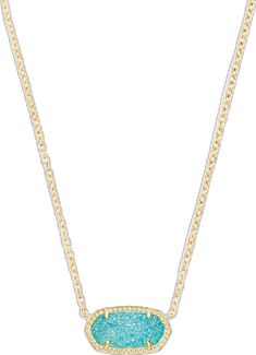 Elisa Gold Pendant Necklace in Teal Drusy Chic Rose Gold Necklace With Gold Chain, Delicate Rose Gold Necklace With Gold Chain, Rose Gold Dainty Solitaire Necklace With Adjustable Chain, Dainty Rose Gold Solitaire Necklace With Adjustable Chain, Everyday Rose Gold Solitaire Necklace With Delicate Chain, Elisa Gold Pendant Necklace, Elisa Pendant Necklace, Jewelry Sale, Gold Pendant Necklace